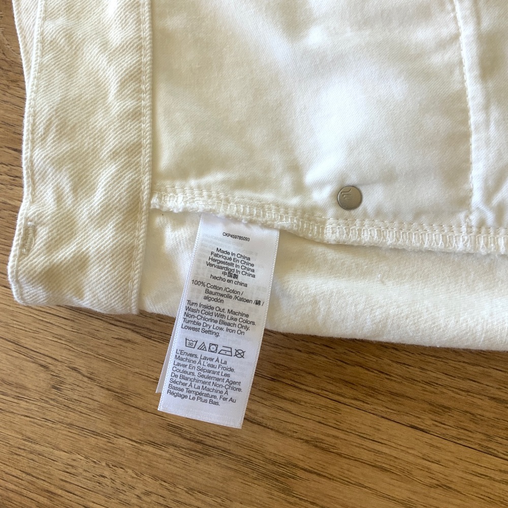 Madewell Relaxed Denim Frayed Shorts Off-White Size 22 NWT - Picture 14 of 16